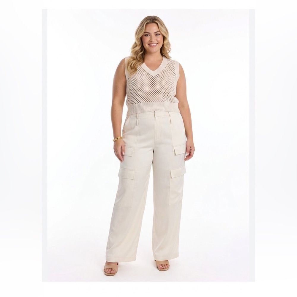 The Milan Pant | Silky Satin Cargo Size 16